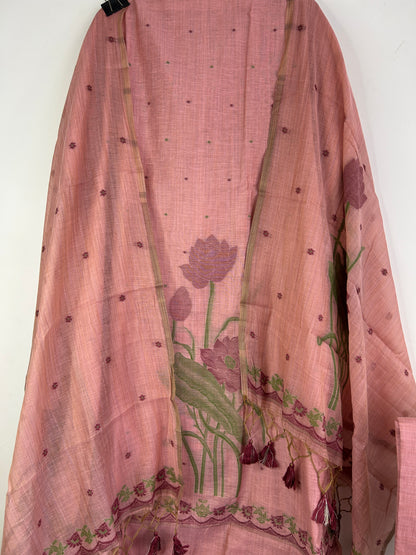 Assam Muga Silk Cotton Hand Woven Dress Material