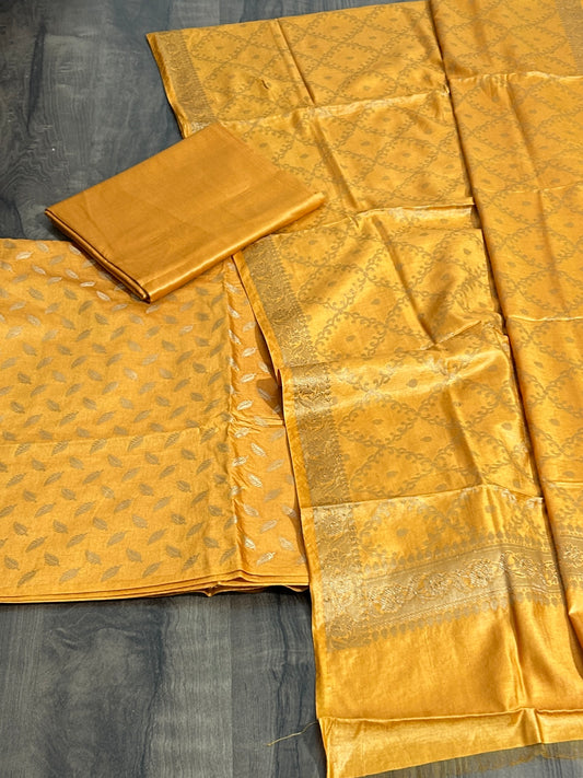 Banarasi Silk Cotton Dress Material