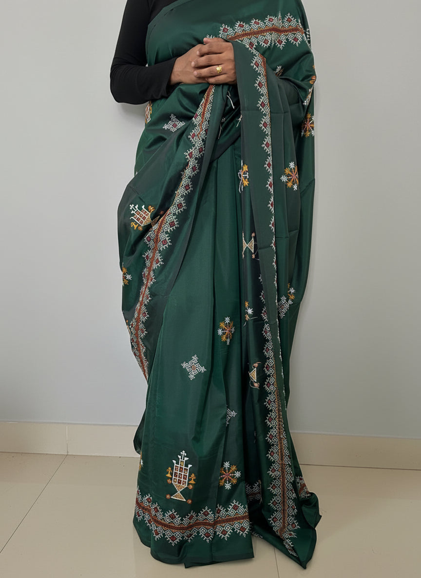 Kasuti Work Silk Saree with Blouse