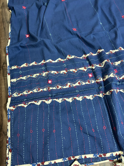 Appliqué and Mirror Work Cotton Dupatta