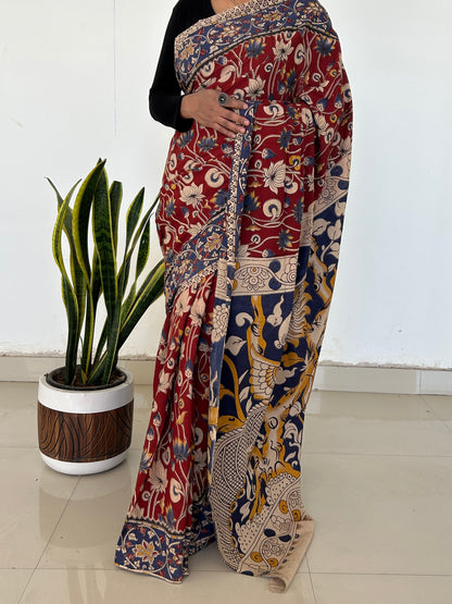 Kalamkari Cotton Saree with Blouse