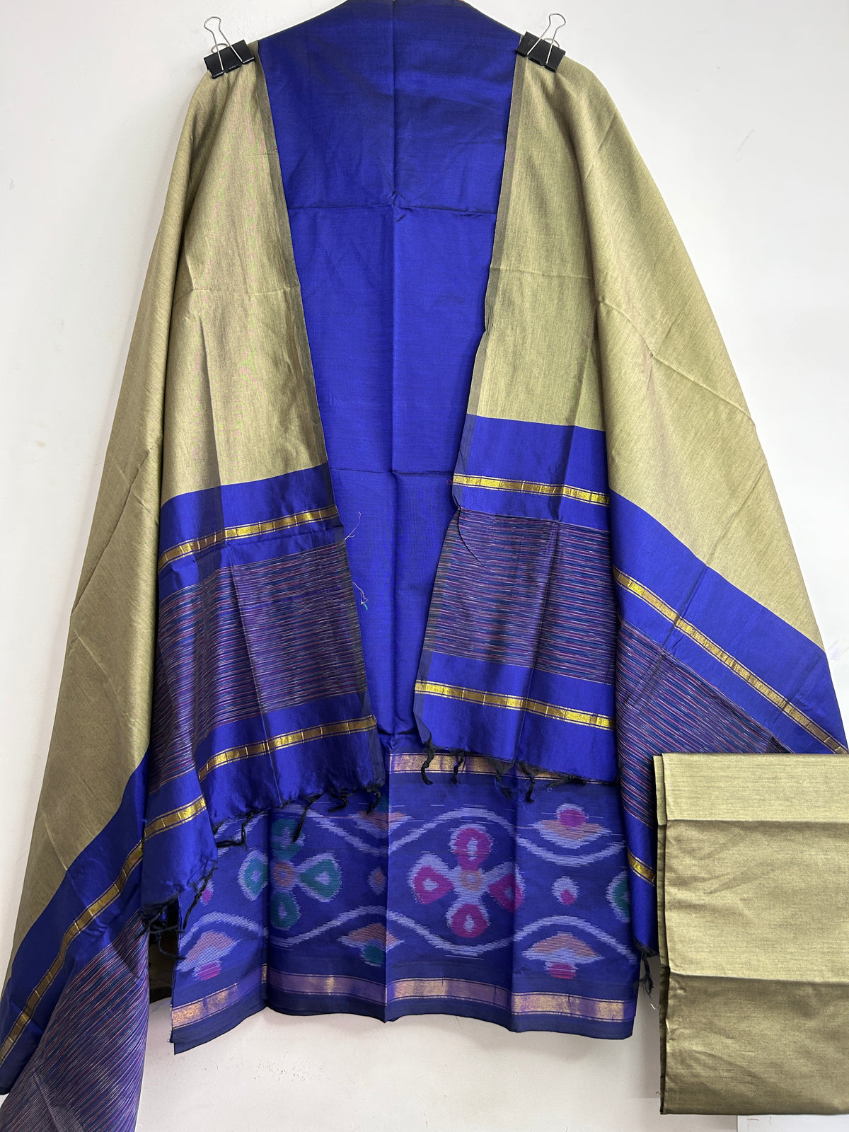 15 Ikat Silk Cotton Dress Material