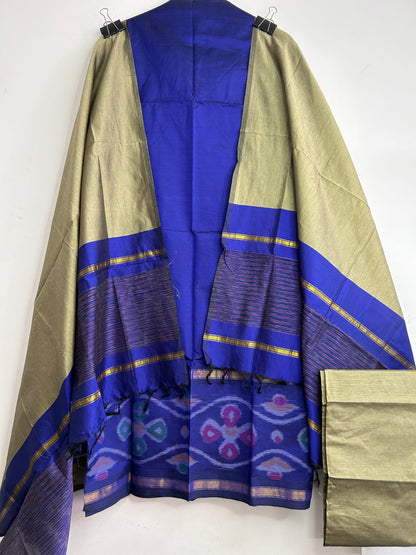 15 Ikat Silk Cotton Dress Material