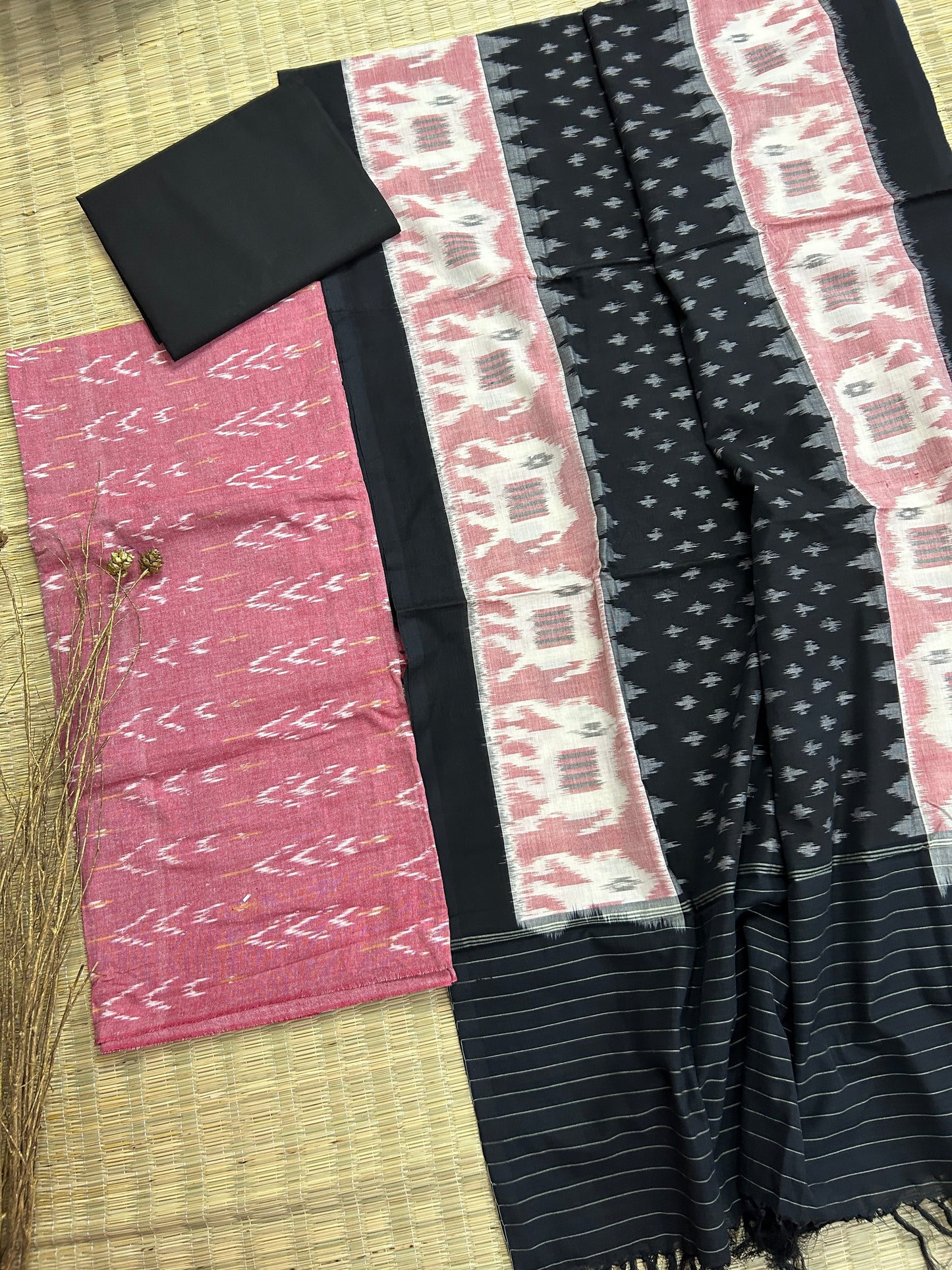 Double Ikat Cotton Dress Material