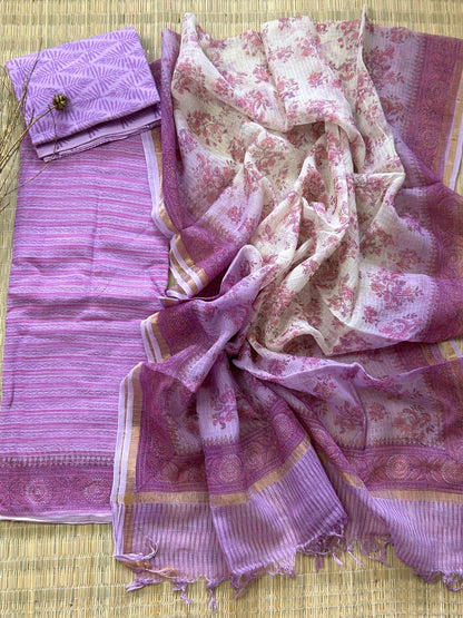 Hand BlockPrint Kota Doriya Dress Material