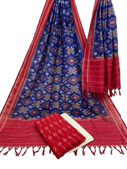 Double Ikat Cotton Dress Material
