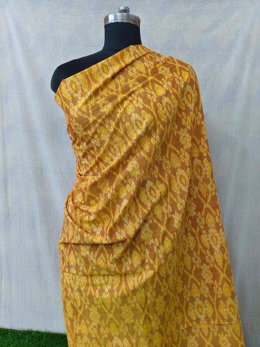 Ikat Silk Cotton Kurti Material