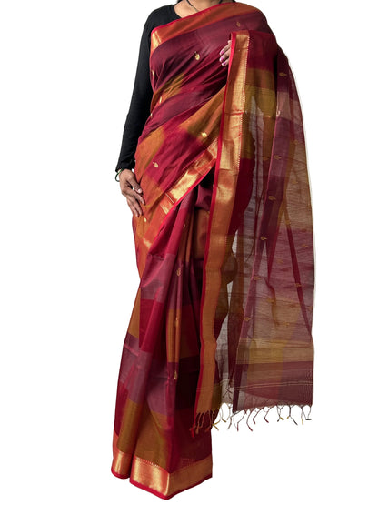 Maheshwari Silk Cotton Saree with Blouse