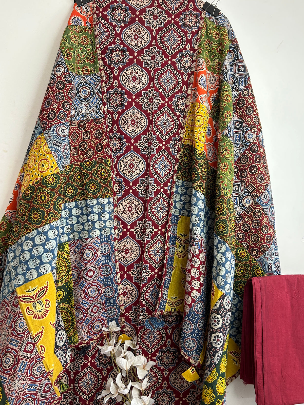 2. Ajrakh Cotton Dress Material
