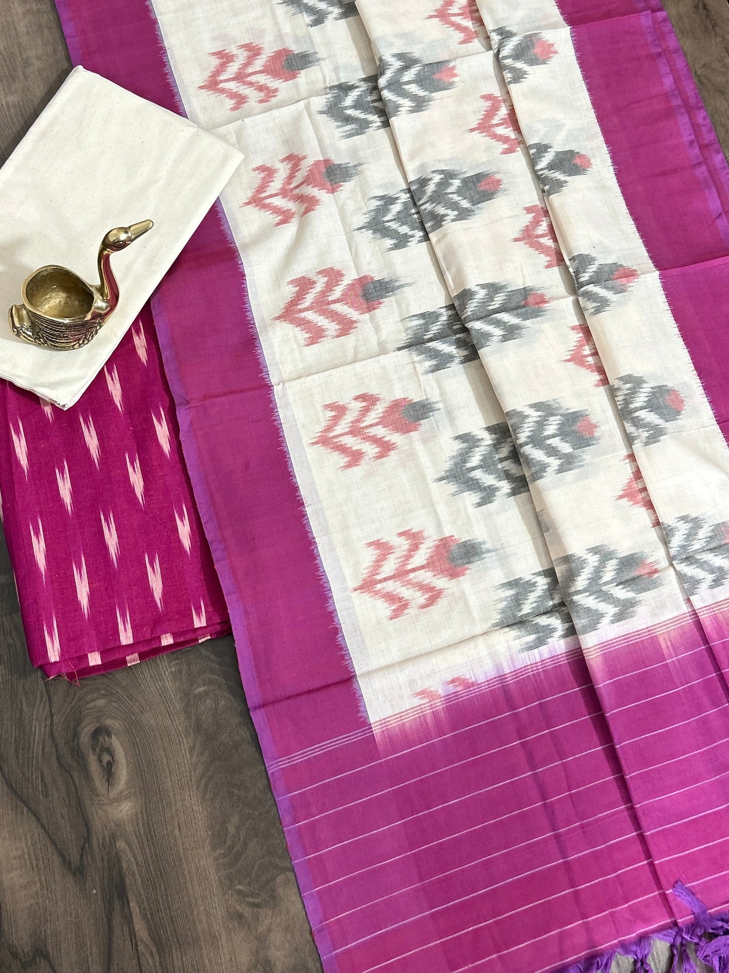Double Ikat Cotton Dress Material