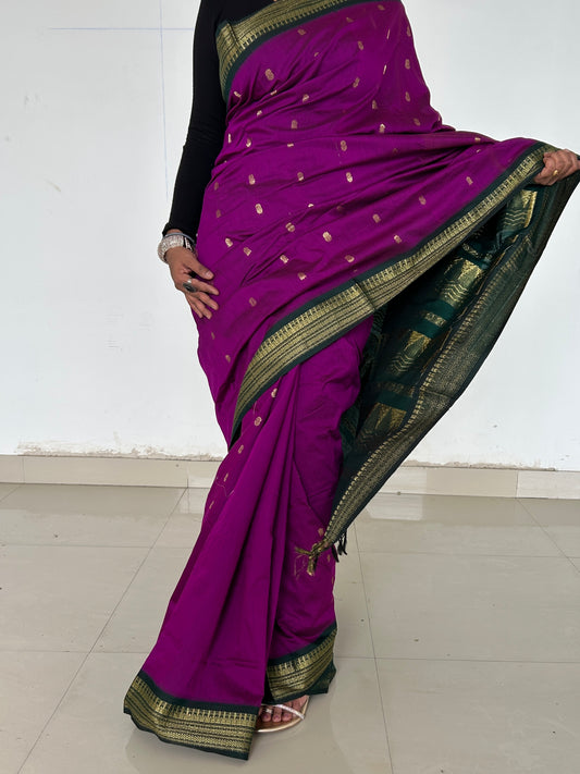 Kalyani Cotton Saree with Contrast Blouse