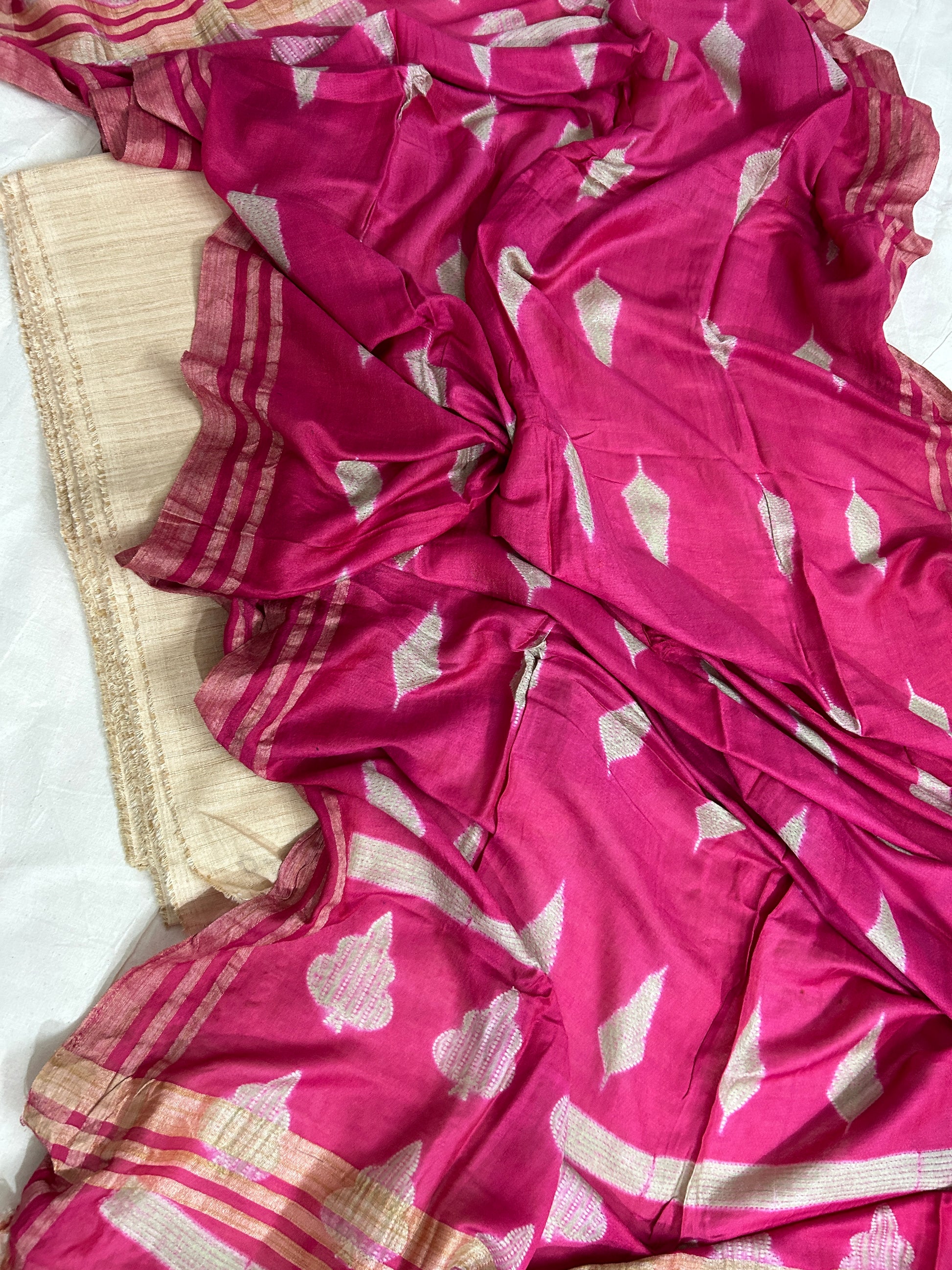 Silk Cotton Dress Material with Shibori Dupatta