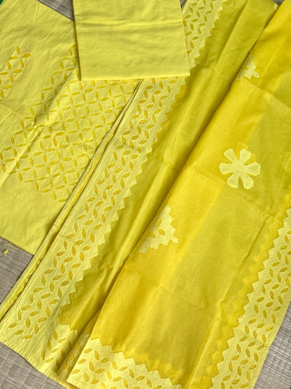 Appliqué Work Cotton Dress Material