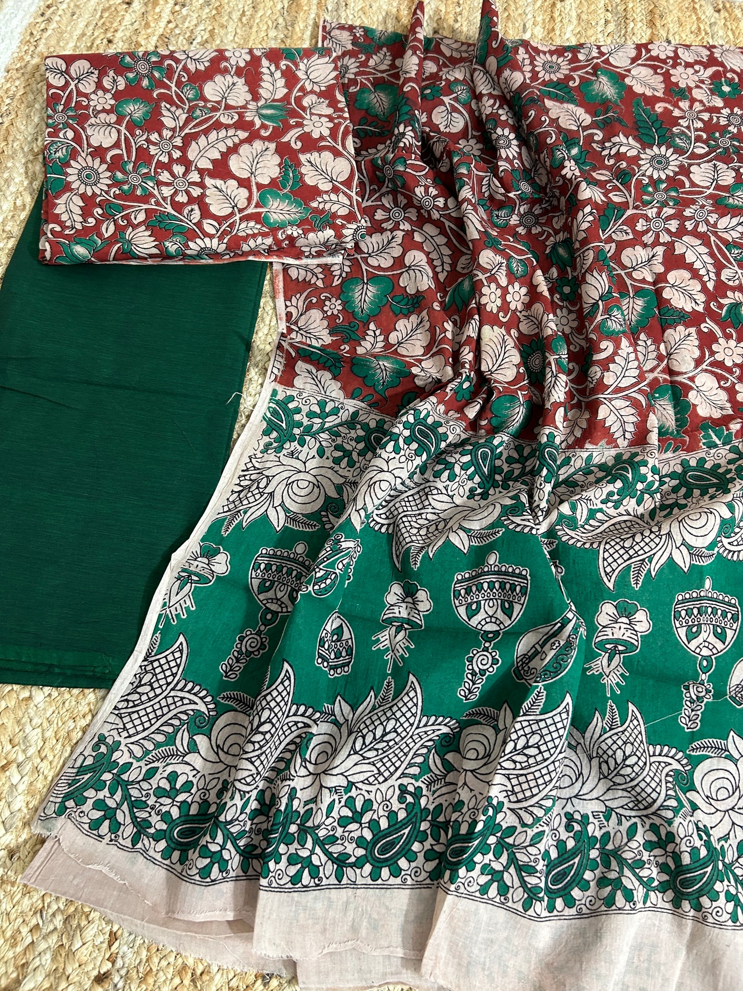 Kalamkari Cotton Dress Material