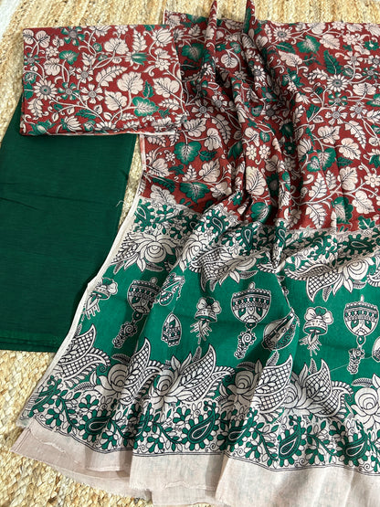 Kalamkari Cotton Dress Material