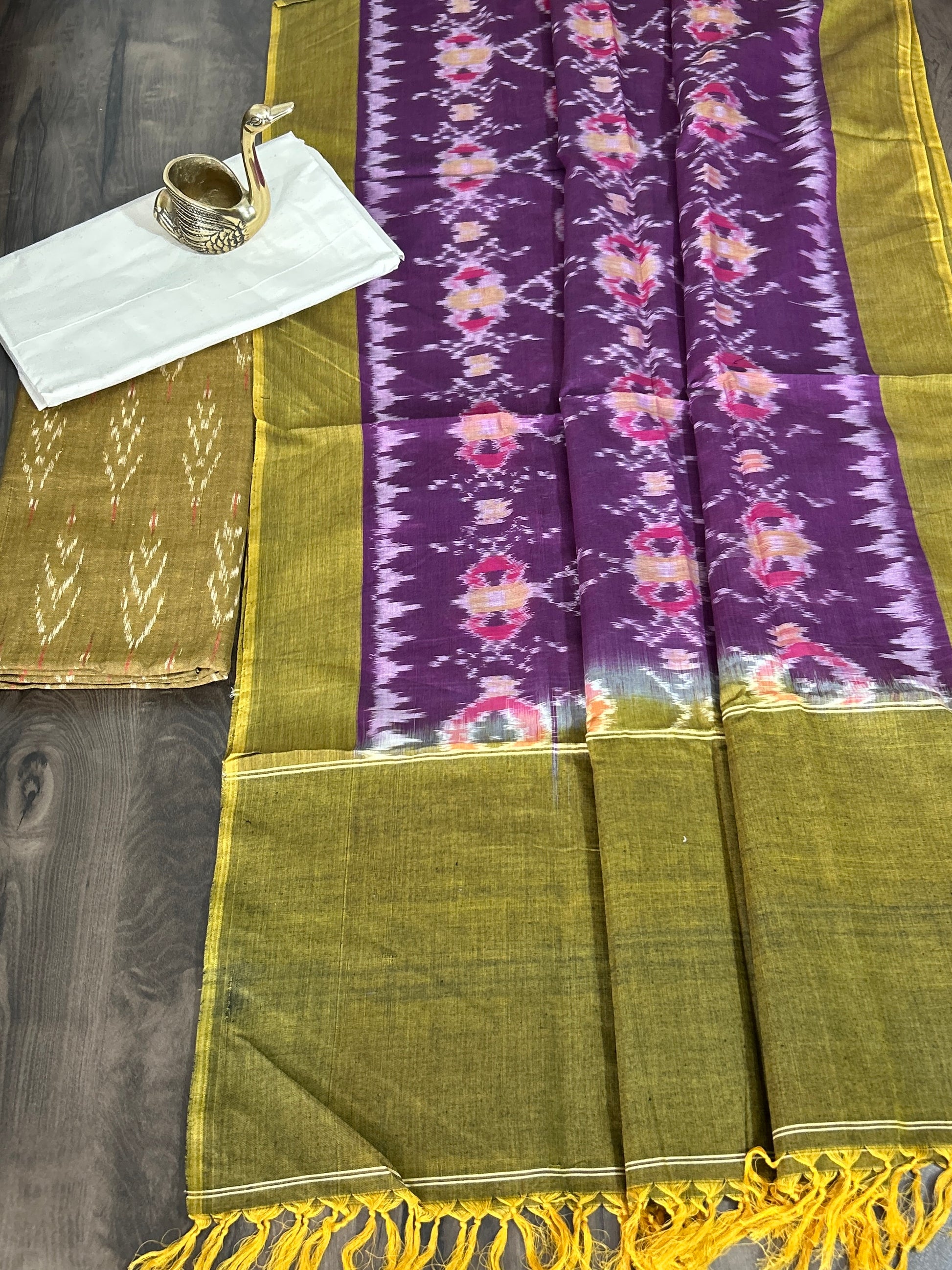 Double Ikat Cotton Dress Material