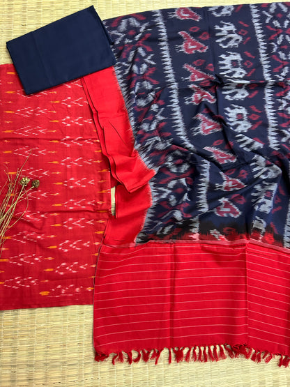 Double Ikat Cotton Dress Material