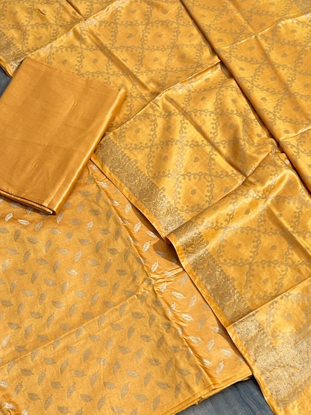 Banarasi Silk Cotton Dress Material