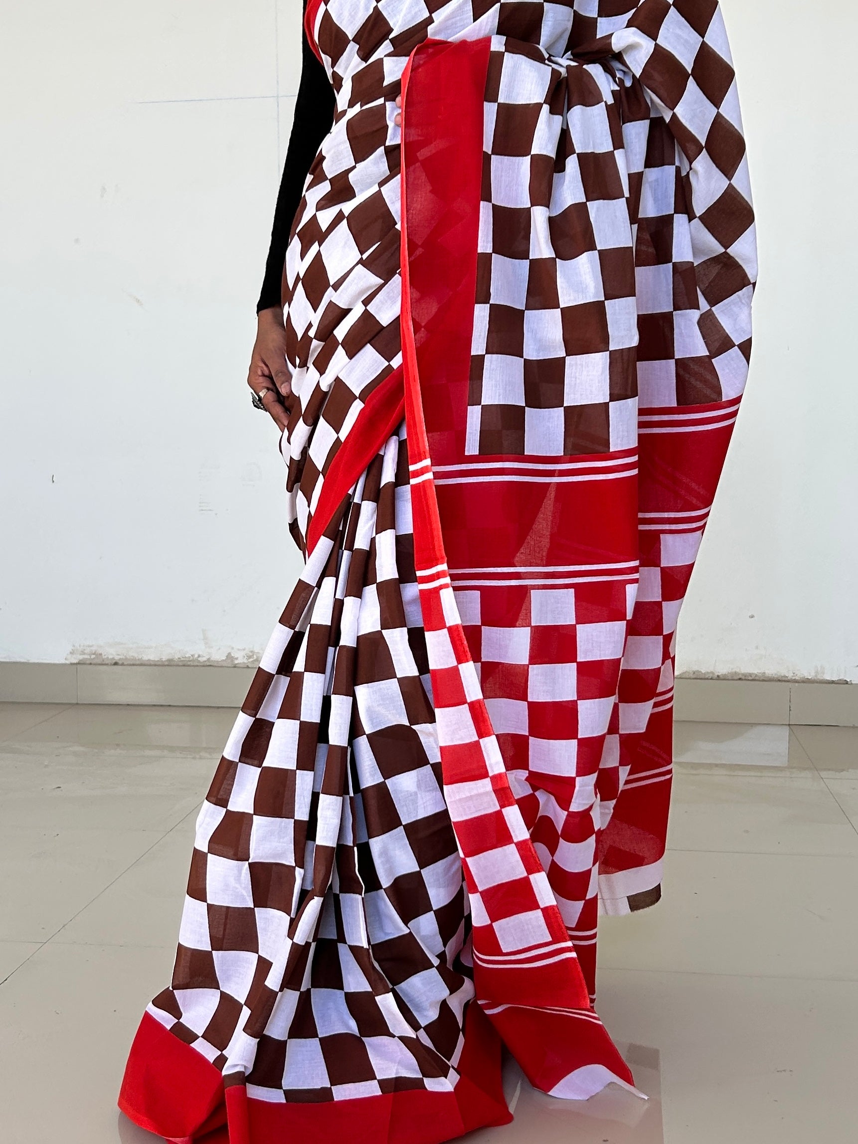 Hand Block Print Cotton Saree with Blouse