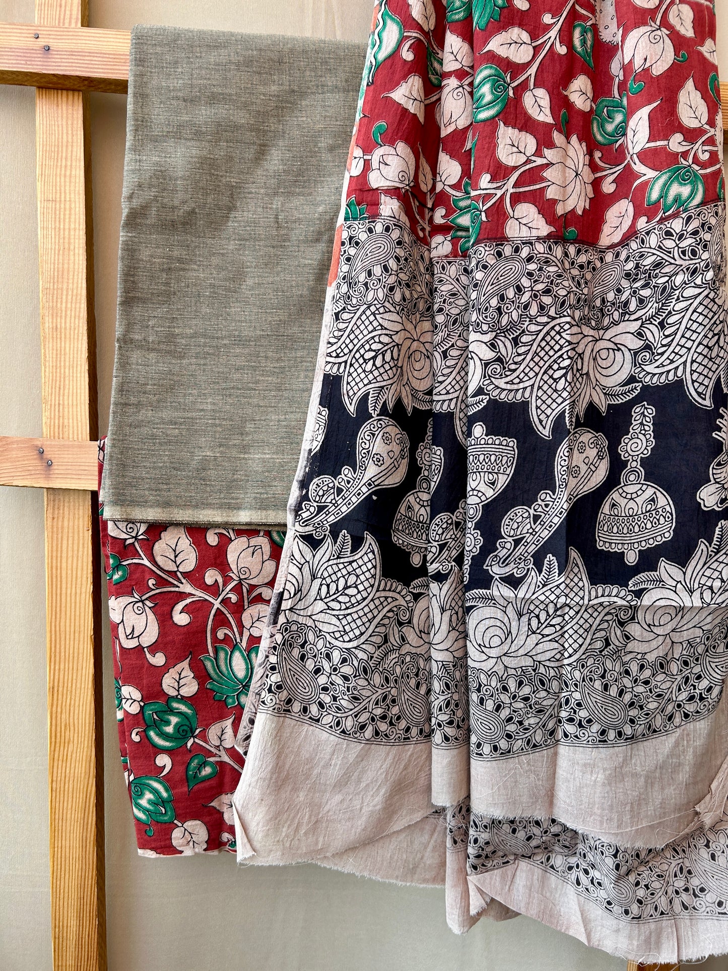 Kalamkari Cotton Dress Material
