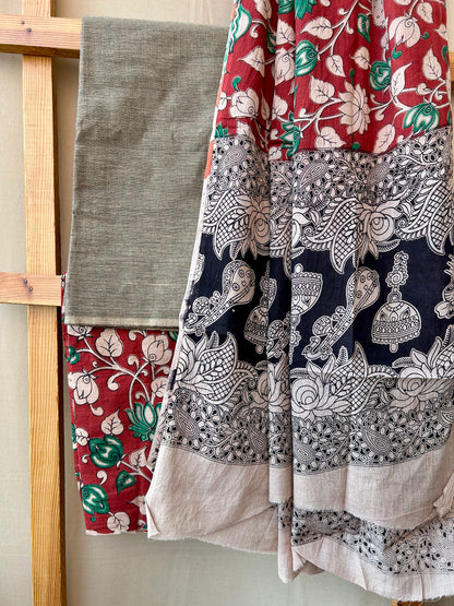 Kalamkari Cotton Dress Material