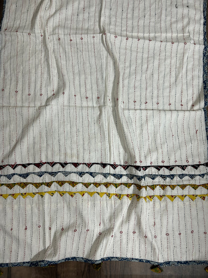 Appliqué and Mirror Work Cotton Dupatta