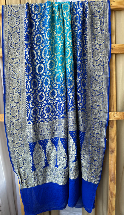 Pure Georgette Bandhej Neemjari Dupatta