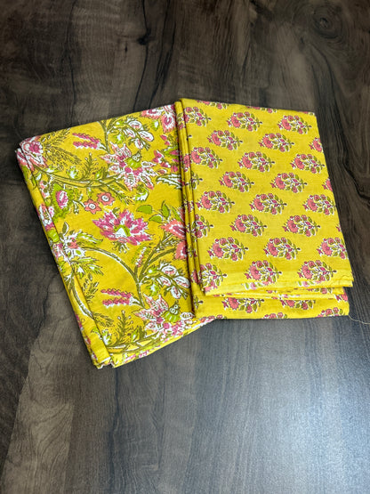 Block Print Cotton Top Bottom Set (TB-20)