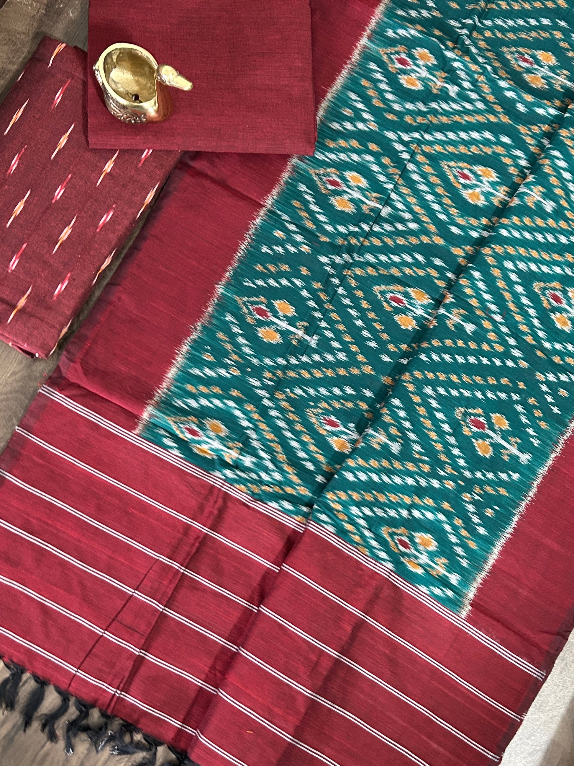 Double Ikat Cotton Dress Material