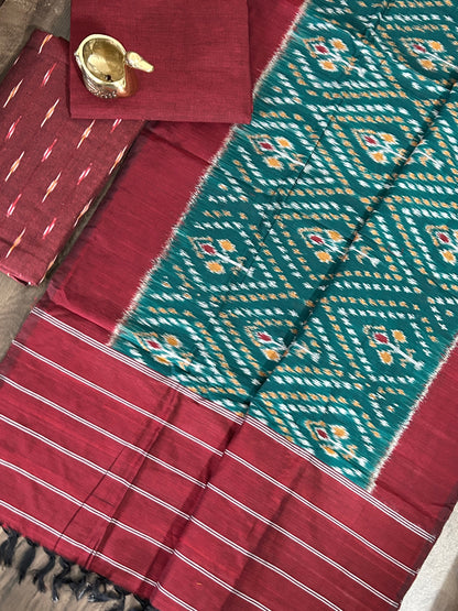 Double Ikat Cotton Dress Material