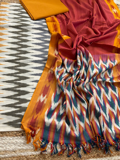 Ikat Cotton Dress Material