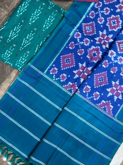 Telia Rumal Double Ikat Cotton Dress Material