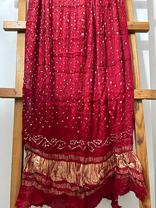 Modal Silk Bandhani Dupatta with Lagdi Pallu