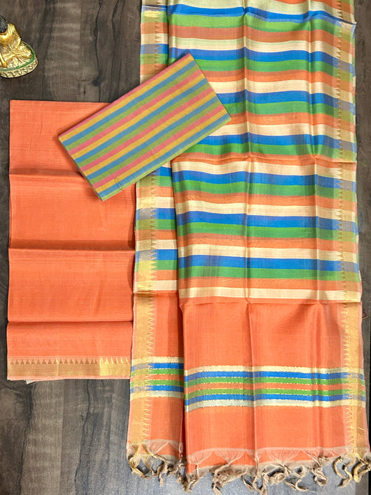 Mangalagiri Silk Cotton Dress Material