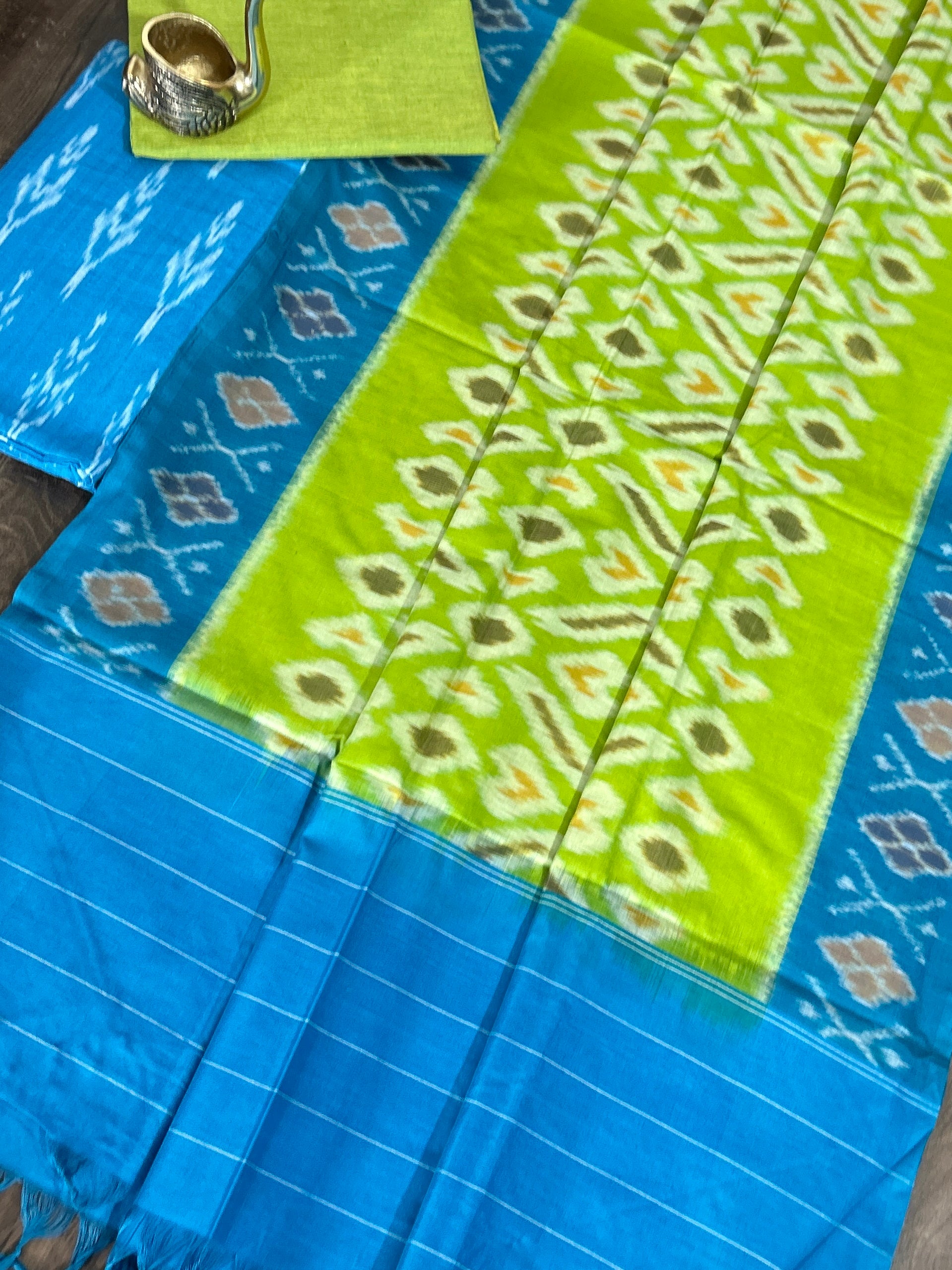 Double Ikat Cotton Dress Material