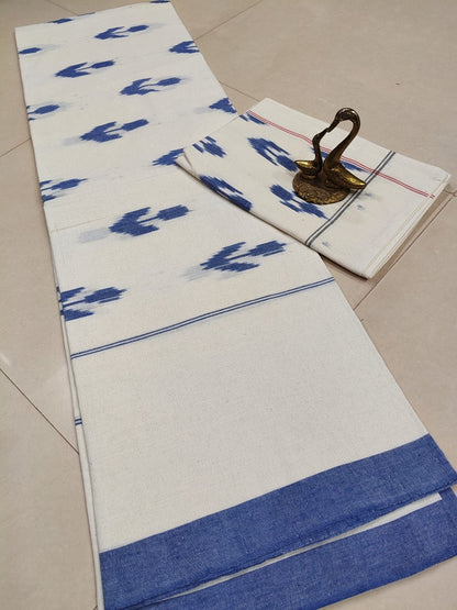 King Size Ikat Bedsheet with Pillow Covers