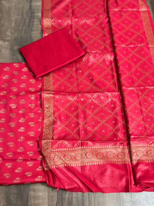 Banarasi Silk Cotton Dress Material
