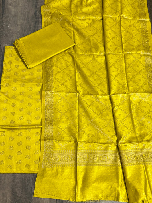 Banarasi Silk Cotton Dress Material