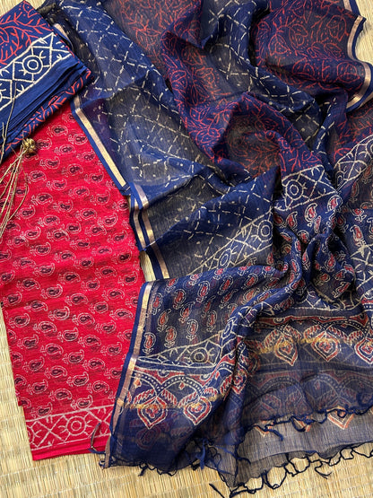 Hand BlockPrint Kota Doriya Dress Material