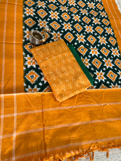 Telia Rumal Double Ikat Cotton Dress Material