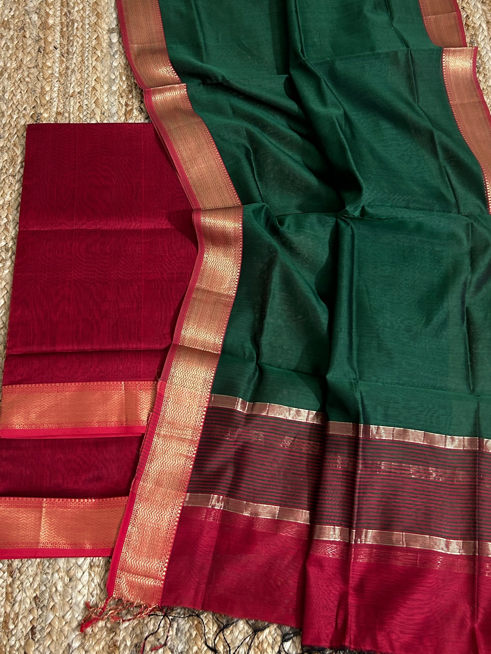 Maheshwari Silk Cotton Dress Material