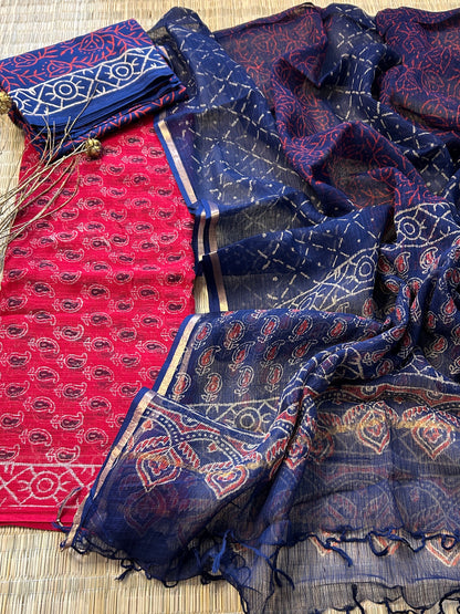 Hand BlockPrint Kota Doriya Dress Material