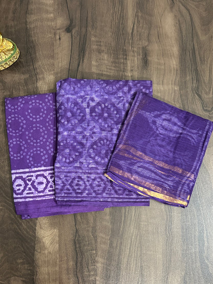 Hand Block Print Kota Doriya Dress Material