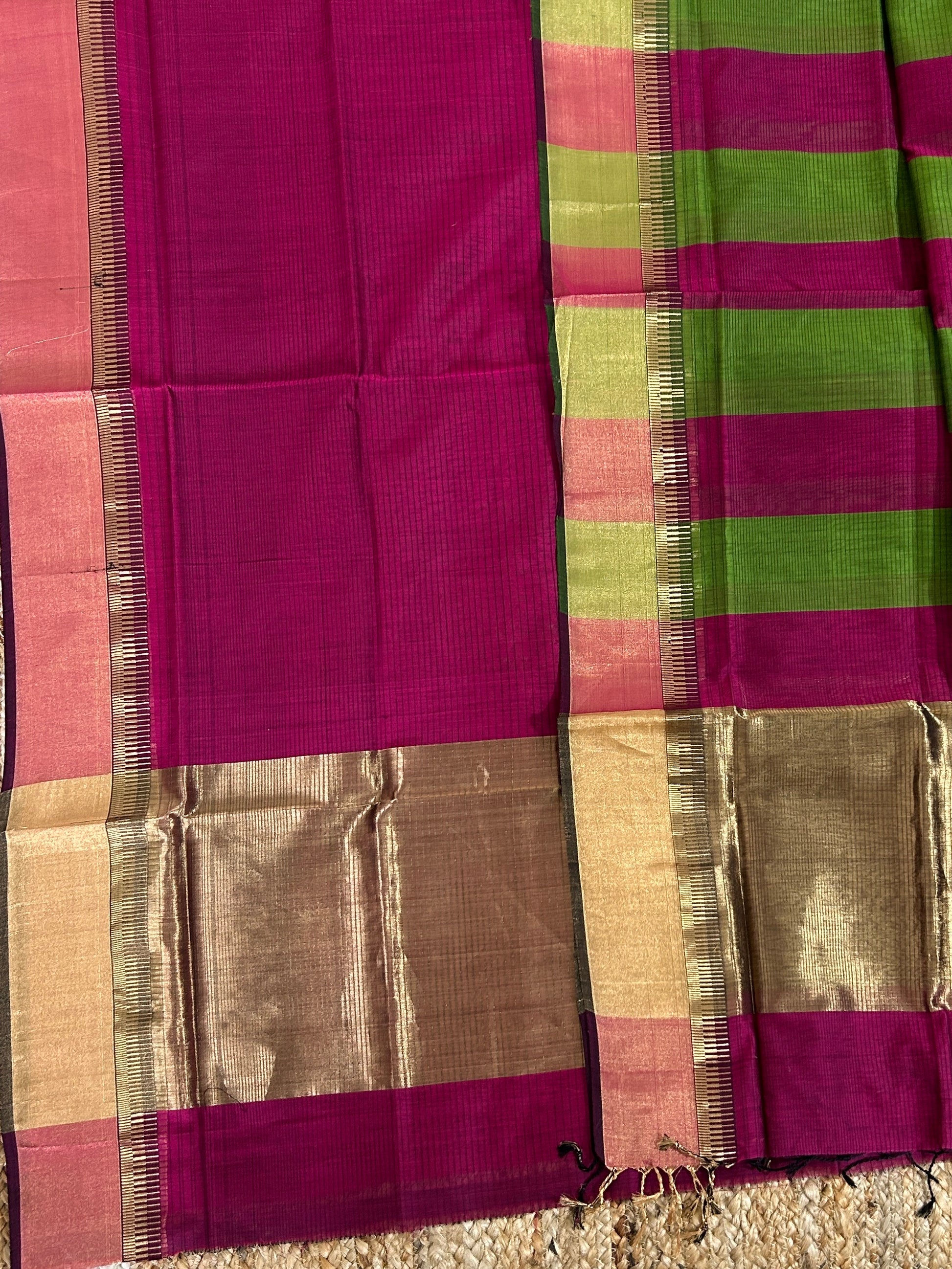 Maheshwari Silk Zari Cotton Dress Material