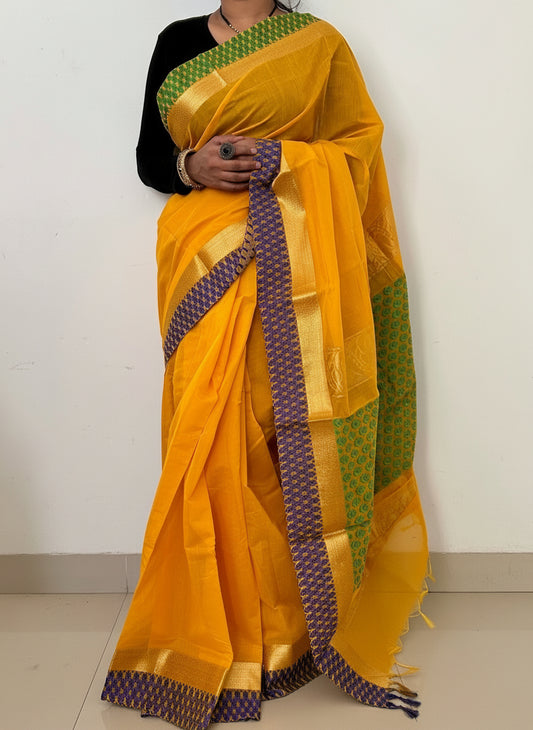 Kaanchipuram Cotton Silk Saree