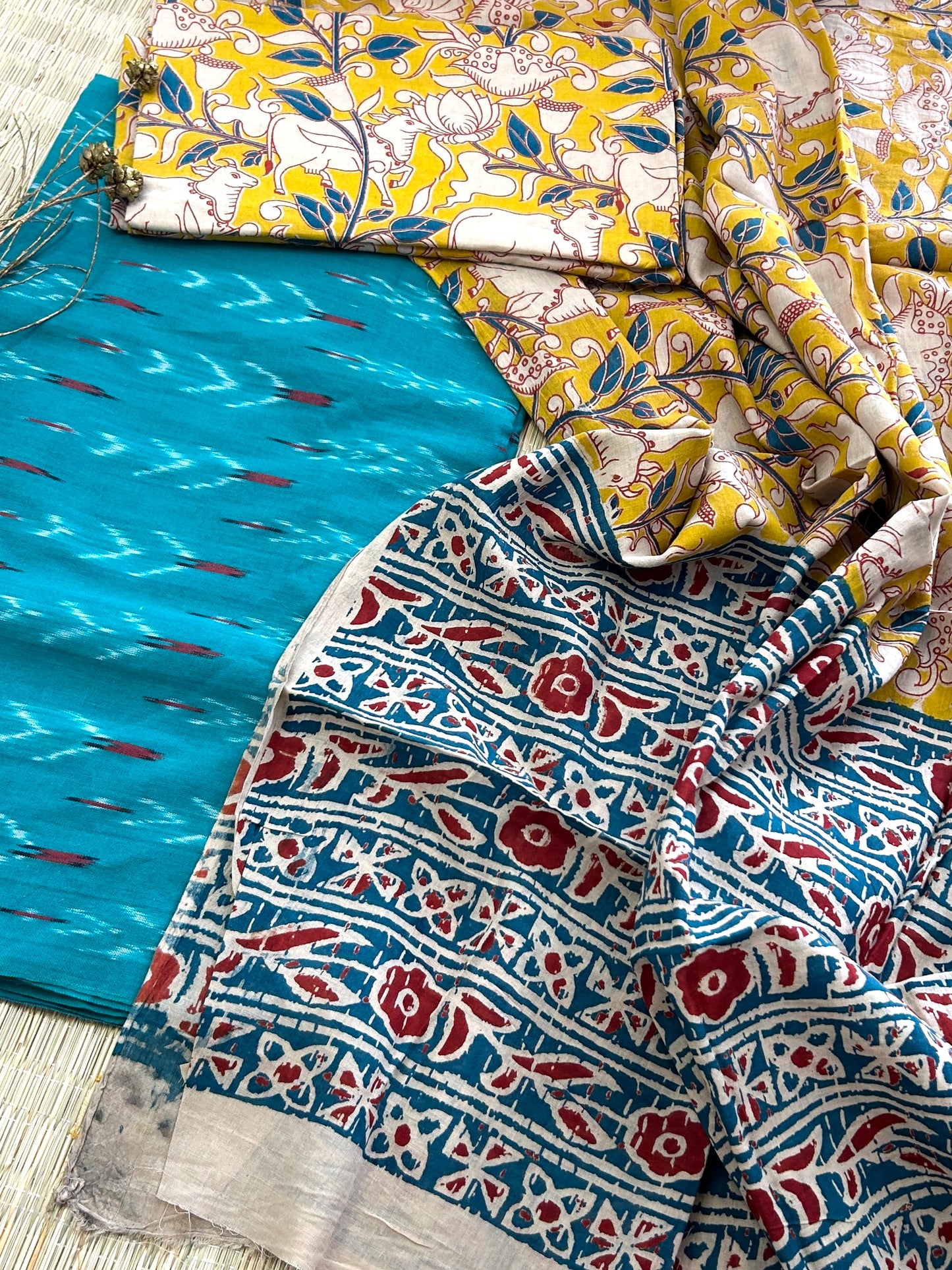 Ikat - Kalamkari Cotton Dress Material