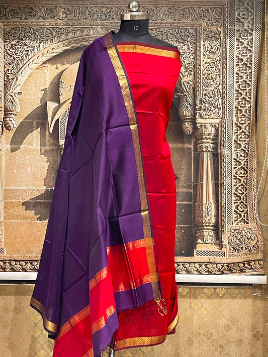 Maheshwari Silk Cotton Dress Material