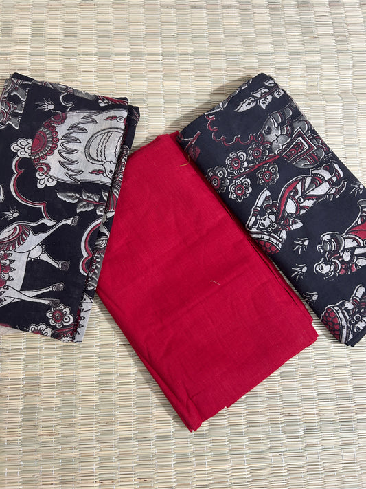 Kalamkari Cotton Dress Material