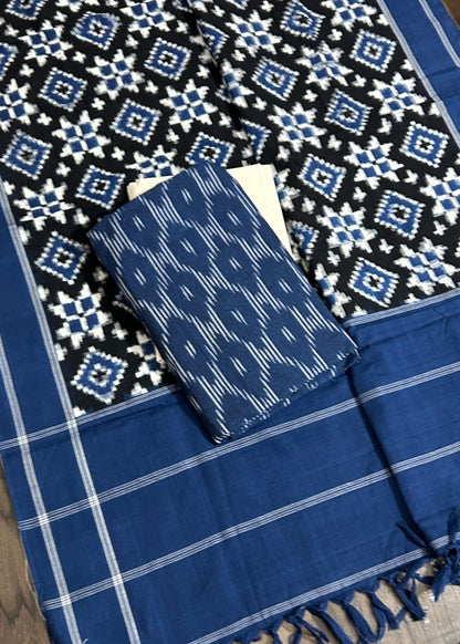 Telia Rumal Double Ikat Cotton Dress Material