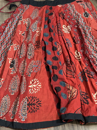 Ajrakh Cotton Skirt